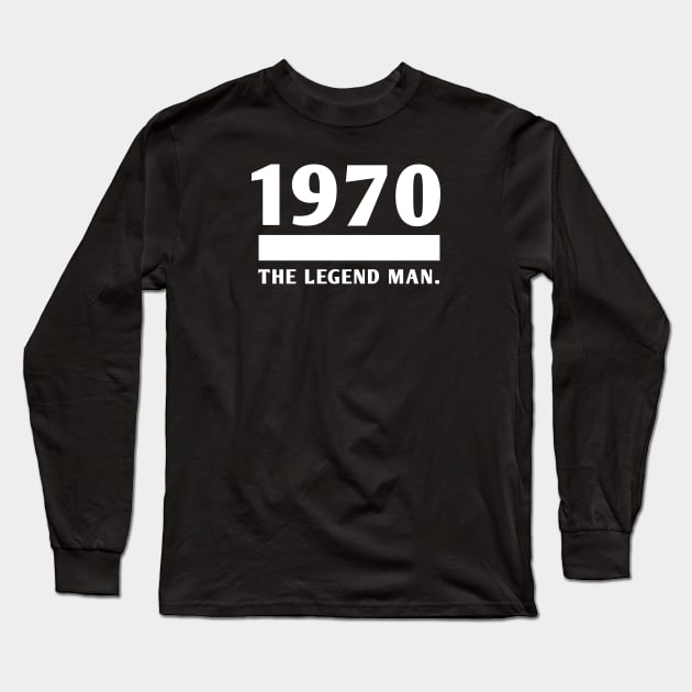 1970 birthday Long Sleeve T-Shirt by BlackMeme94